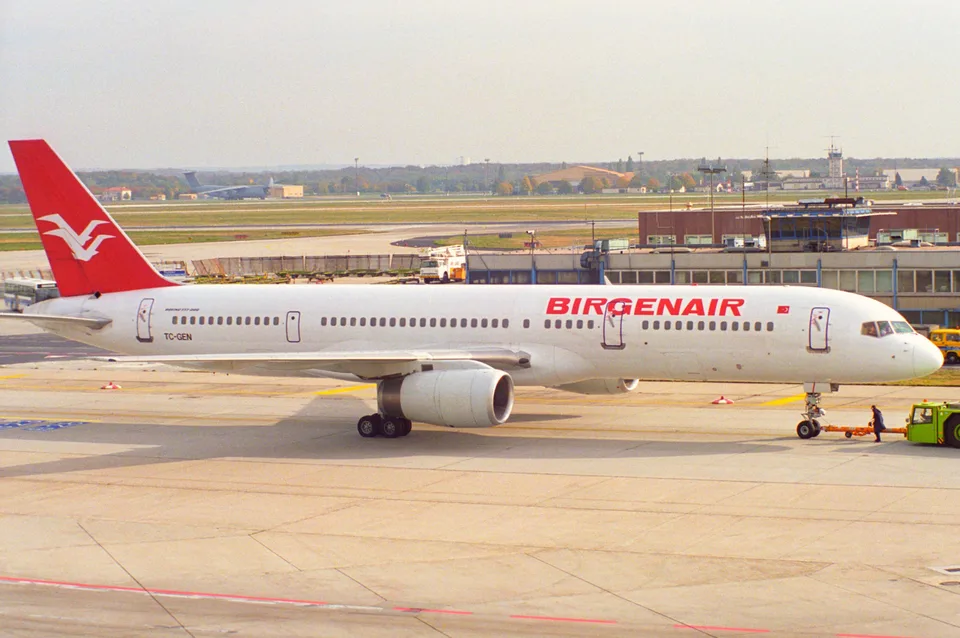 Birgenair Boeing 757 TC-GEN at Frankfurt Airport before the accident.