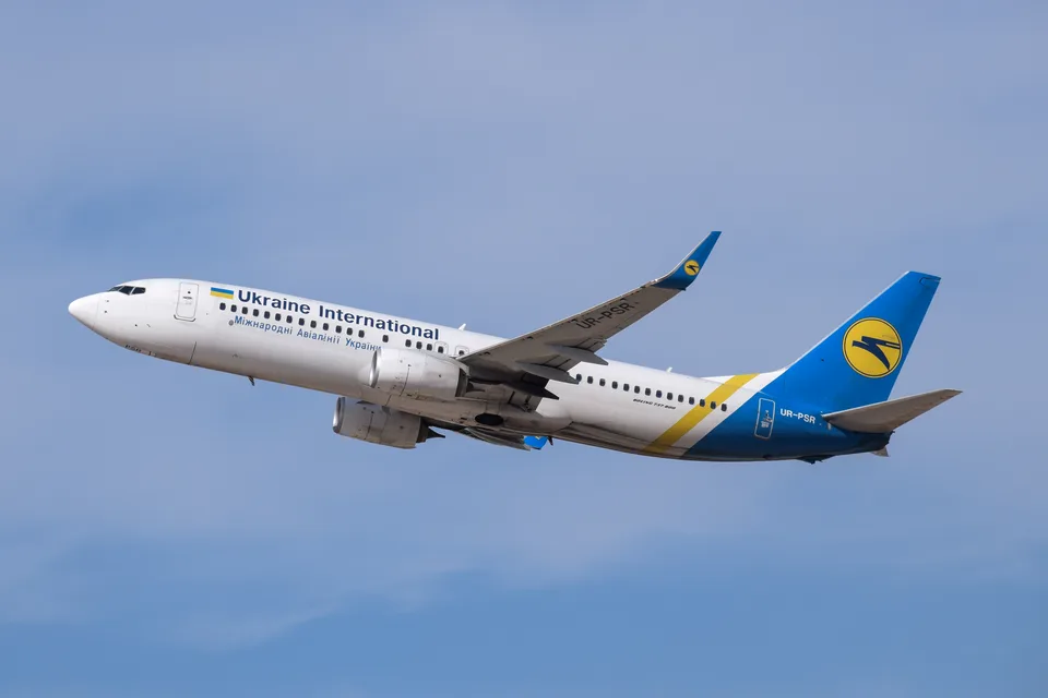 Ukraine International Airlines Boeing 737-800 UR-PSR before the accident.