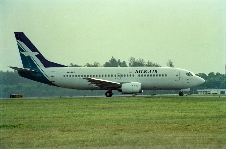 SilkAir Boeing 737-300 9V-TRF on the ground at Singapore Changi.