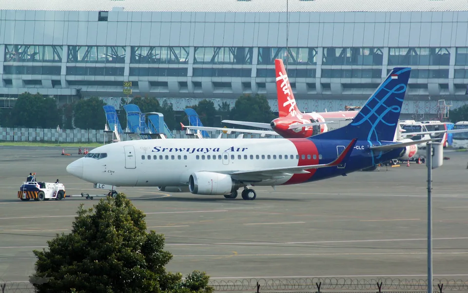 Sriwijaya Air Boeing 737 PK-CLC on the apron at Jakarta